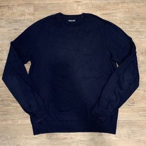Navy Cotton Cashmere Crewneck